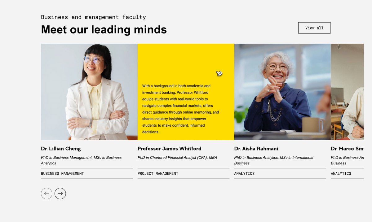 Faculty carousel: meet our leading minds